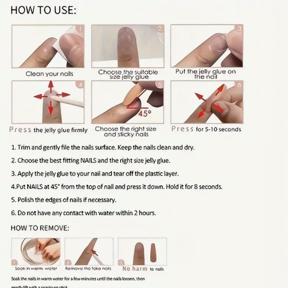 π₯2for15$π₯French manicure style reusable false nails - Picture 6 of 7